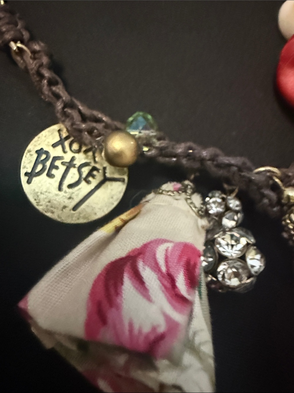 Betsey Johnson “Cameo Critters” bracelet Multicolor Tassel Charm Bracelet - Picture 5 of 8